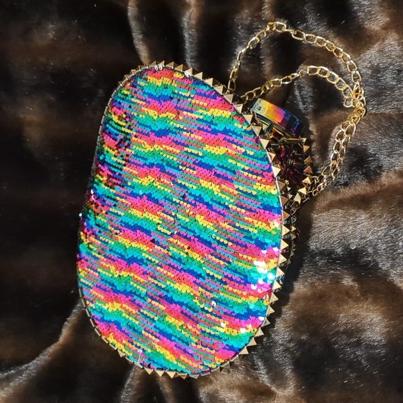 Sequin & rhinestone rave festival captain's hat - Picture 5 of 5